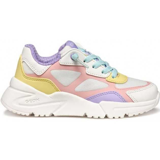 Baskets fille GEOX Loftus J55M2B WHITE_MULTI