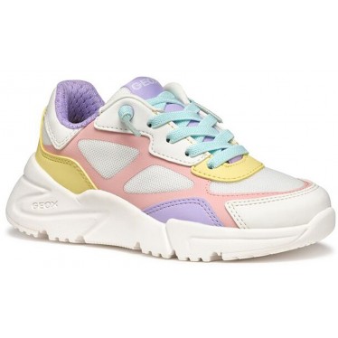 Baskets fille GEOX Loftus J55M2B WHITE_MULTI