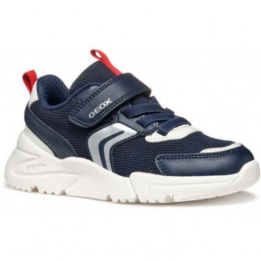 Baskets GEOX Loftus J55MQB pour garçon NAVY_RED