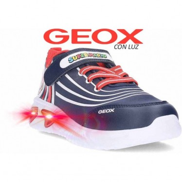 Baskets lumineuses GEOX J55DZB Super Mario J Assister NAVY_RED