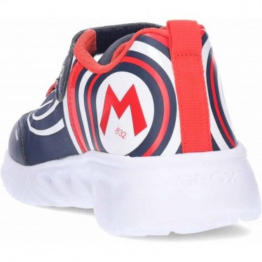 Baskets lumineuses GEOX J55DZB Super Mario J Assister NAVY_RED