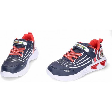 Baskets lumineuses GEOX J55DZB Super Mario J Assister NAVY_RED