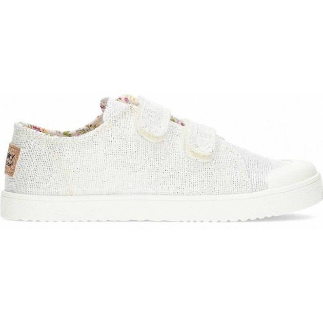 Baskets pieds nus en toile PABLOSKY 980050 BLANCO_PLATA Baskets pieds nus en toile PABLOSKY 980050 BLANCO_PLATA