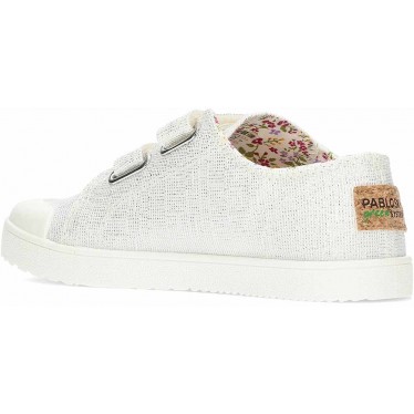 Baskets pieds nus en toile PABLOSKY 980050 BLANCO_PLATA