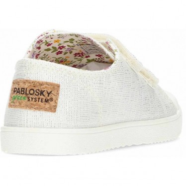Baskets pieds nus en toile PABLOSKY 980050 BLANCO_PLATA
