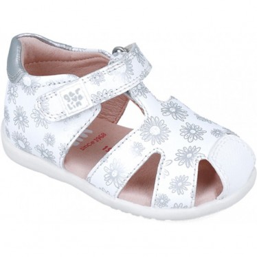 Sandales Garvalin 252305 à imprimé floral pour fille BLANCO_B050