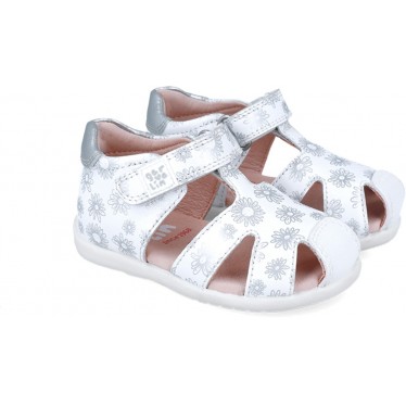 Sandales Garvalin 252305 à imprimé floral pour fille BLANCO_B050