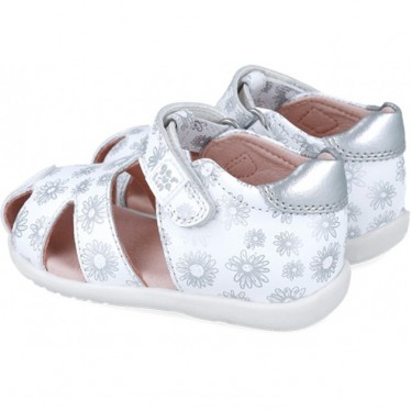 Sandales Garvalin 252305 à imprimé floral pour fille BLANCO_B050