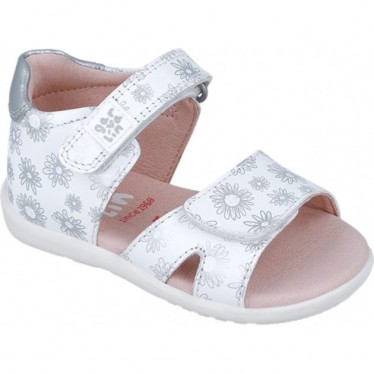 Sandales Garvalin 252306 à imprimé floral pour fille BLANCO_B050