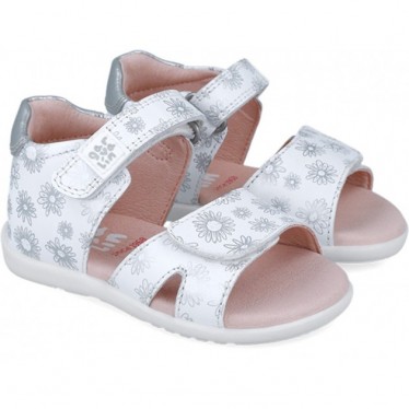 Sandales Garvalin 252306 à imprimé floral pour fille BLANCO_B050