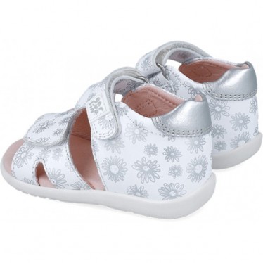 Sandales Garvalin 252306 à imprimé floral pour fille BLANCO_B050