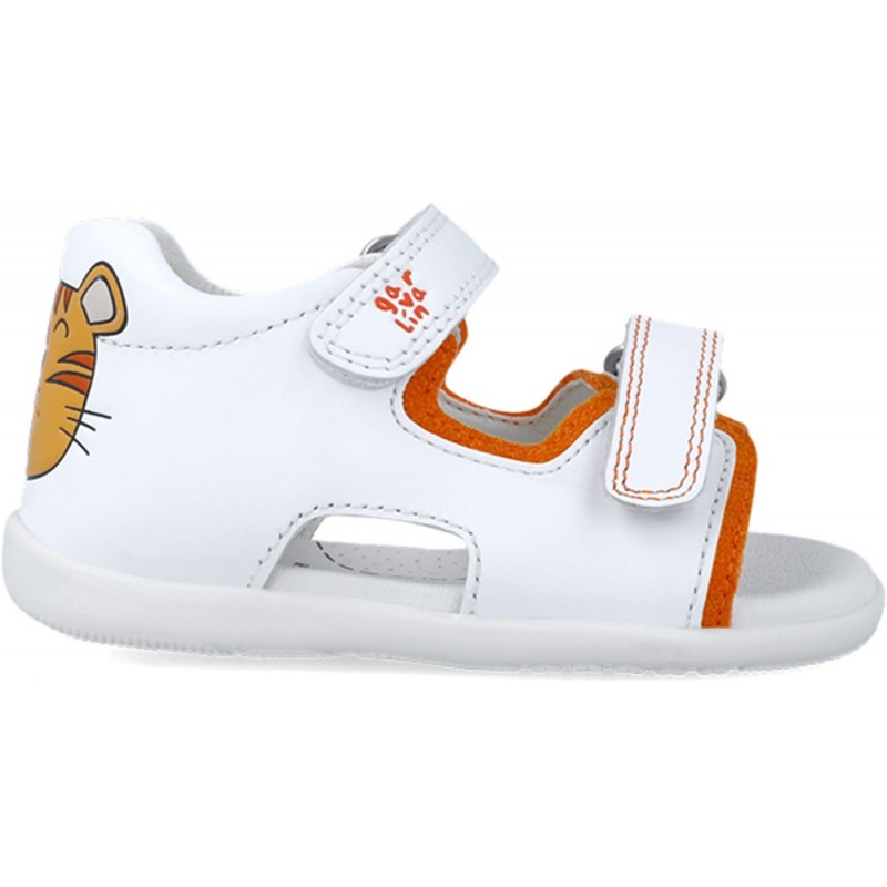 Sandales Garvalin 252317 Premiers Pas Tigre pour Garçon BLANCO_B050