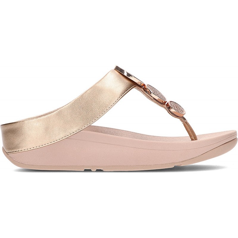 FitFlop - HJ1 - Sandales métalliques à cercle de perles Halo ROSE_GOLD