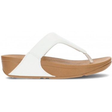 SANDALES FITFLOP EN CUIR LULU TOEPOST WHITE
