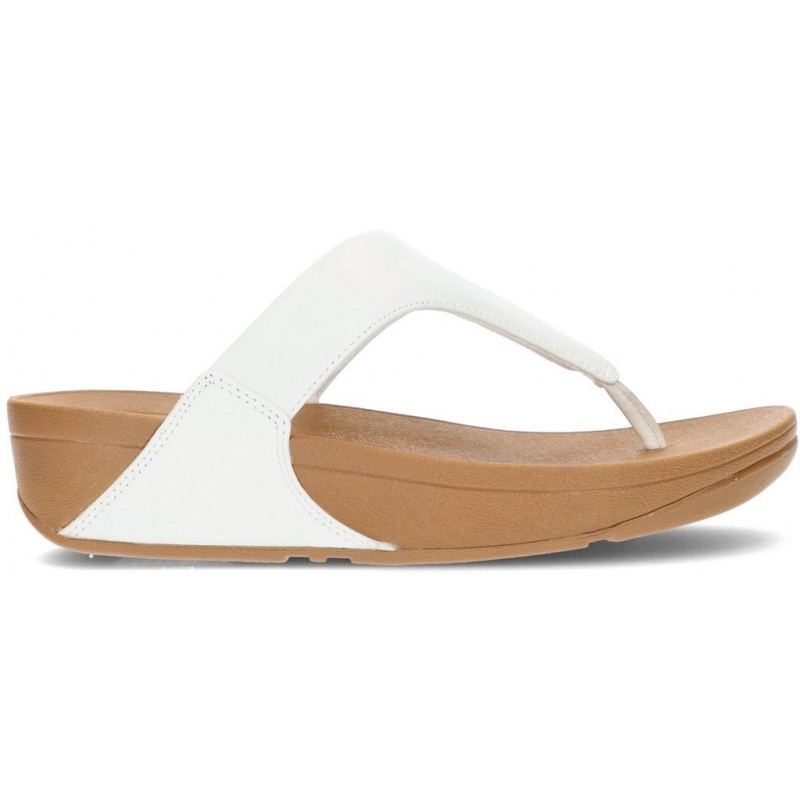 SANDALES FITFLOP EN CUIR LULU TOEPOST WHITE