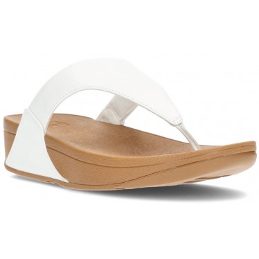 SANDALES FITFLOP EN CUIR LULU TOEPOST WHITE