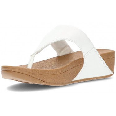 SANDALES FITFLOP EN CUIR LULU TOEPOST WHITE