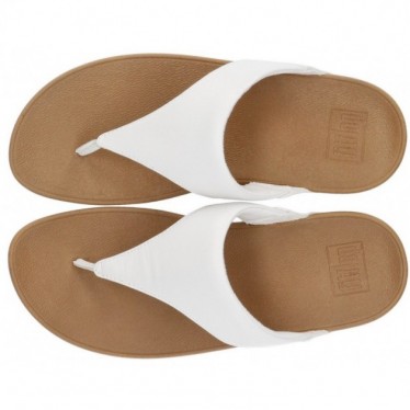 SANDALES FITFLOP EN CUIR LULU TOEPOST WHITE