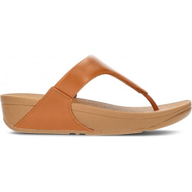 SANDALES FITFLOP EN CUIR LULU TOEPOST TAN