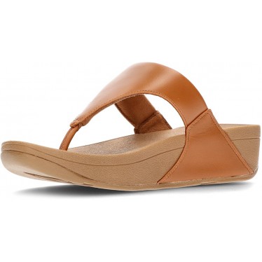 SANDALES FITFLOP EN CUIR LULU TOEPOST TAN