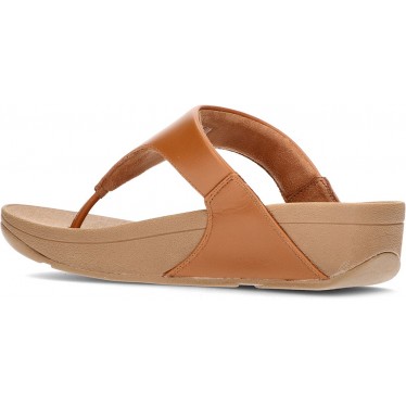 SANDALES FITFLOP EN CUIR LULU TOEPOST TAN