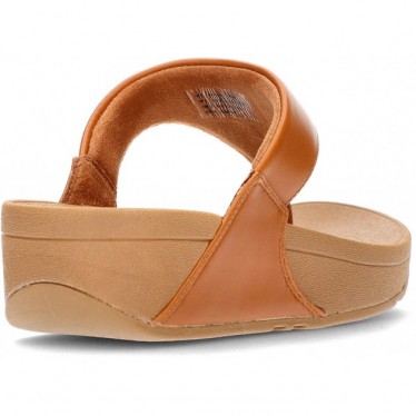 SANDALES FITFLOP EN CUIR LULU TOEPOST TAN