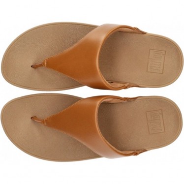 SANDALES FITFLOP EN CUIR LULU TOEPOST TAN