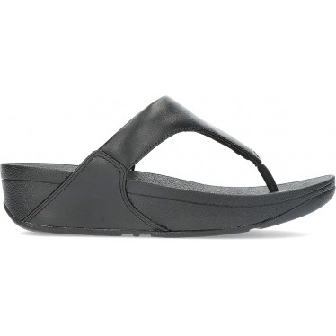 SANDALES FITFLOP EN CUIR LULU TOEPOST BLACK