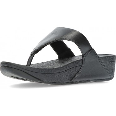 SANDALES FITFLOP EN CUIR LULU TOEPOST BLACK