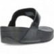 SANDALES FITFLOP EN CUIR LULU TOEPOST BLACK