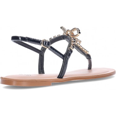 Sandale plate pour femme EXE ANGELINA-128 STRASS_BLACK