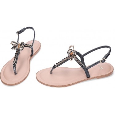Sandale plate pour femme EXE ANGELINA-128 STRASS_BLACK