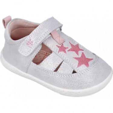 Sandale respectueuse pour filles 252330 Barefoot Stars BLANCO_B050