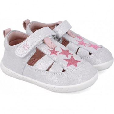 Sandale respectueuse pour filles 252330 Barefoot Stars BLANCO_B050