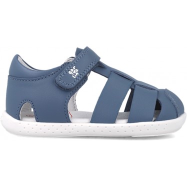Sandale pieds nus souple et respectueuse Garvalin 252326 pour garçon PETROL_A556