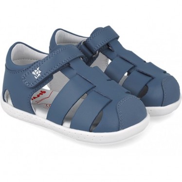 Sandale pieds nus souple et respectueuse Garvalin 252326 pour garçon PETROL_A556