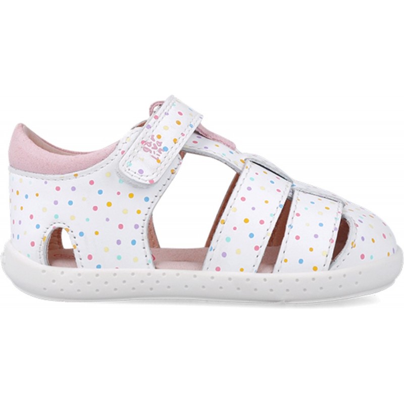 Sandales pieds nus souples et respectueuses pour filles 252329 BLANCO_B050
