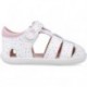 Sandales pieds nus souples et respectueuses pour filles 252329 BLANCO_B050