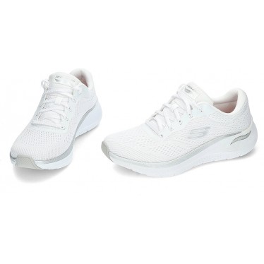 SKECHERS 150067 Baskets femme Arch Fit WHITE_SILVER