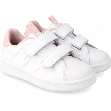 Baskets scolaires fille Garvalín 231750 Cool BLANCO_ROSA_B113