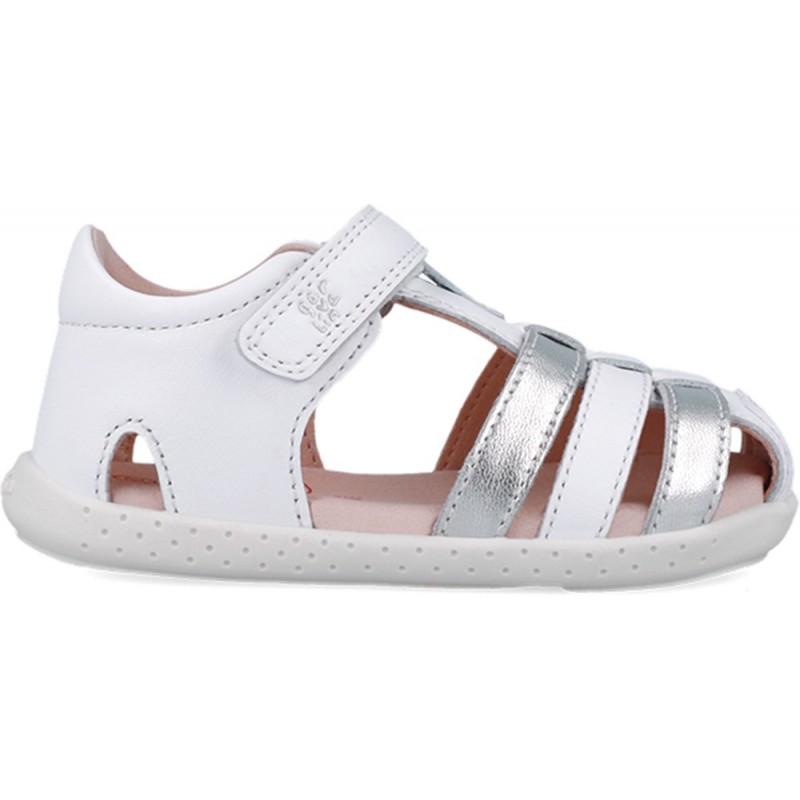 Sandales pieds nus souples Garvalin 252332 pour filles BLANCO_PLATA_C313