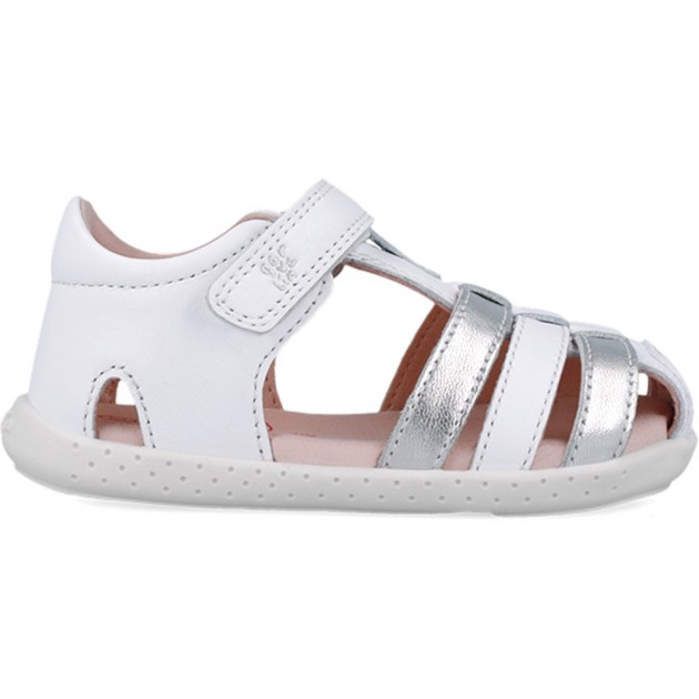 Sandales pieds nus souples Garvalin 252332 pour filles BLANCO_PLATA_C313 Sandales pieds nus souples Garvalin 252332 pour filles BLANCO_PLATA_C313