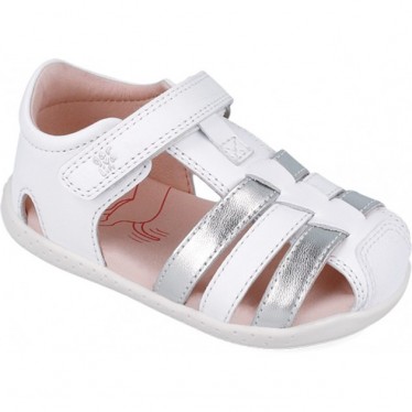 Sandales pieds nus souples Garvalin 252332 pour filles BLANCO_PLATA_C313