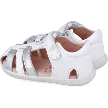 Sandales pieds nus souples Garvalin 252332 pour filles BLANCO_PLATA_C313