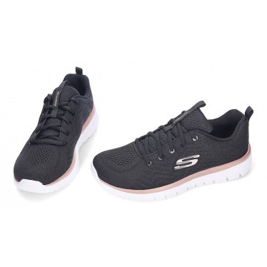 Baskets SKECHERS Graceful-Get Connected 12615 BLACK_GOLD