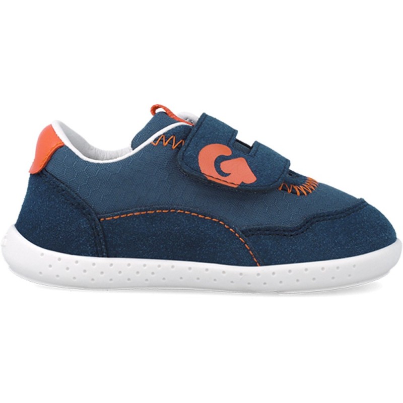Chaussures de sport respectueuses Garvalin 252335 en maille souple pour garçons AZUL_NARANJA_A056