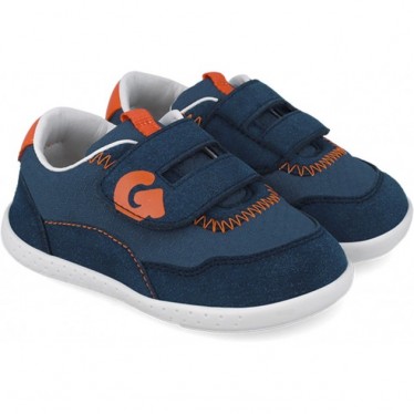 Chaussures de sport respectueuses Garvalin 252335 en maille souple pour garçons AZUL_NARANJA_A056