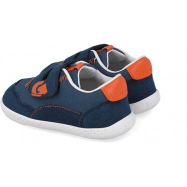 Chaussures de sport respectueuses Garvalin 252335 en maille souple pour garçons AZUL_NARANJA_A056