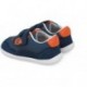 Chaussures de sport respectueuses Garvalin 252335 en maille souple pour garçons AZUL_NARANJA_A056