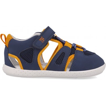 Sandale respectueuse en maille souple Garvalin 252336 pour garçons AZUL_NARANJA_A056